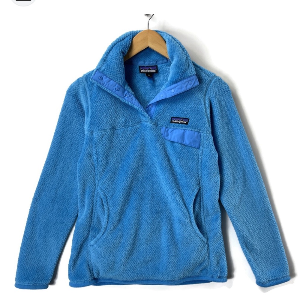 Patagonia Re Tool T snap Vibrant Blue Fleece Pullover Small